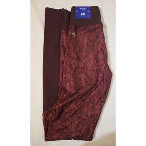 Joy Lab Mid-Rise Leggings Women's XS NWT Long Burgundy Yoga Lounge Sporty Relax